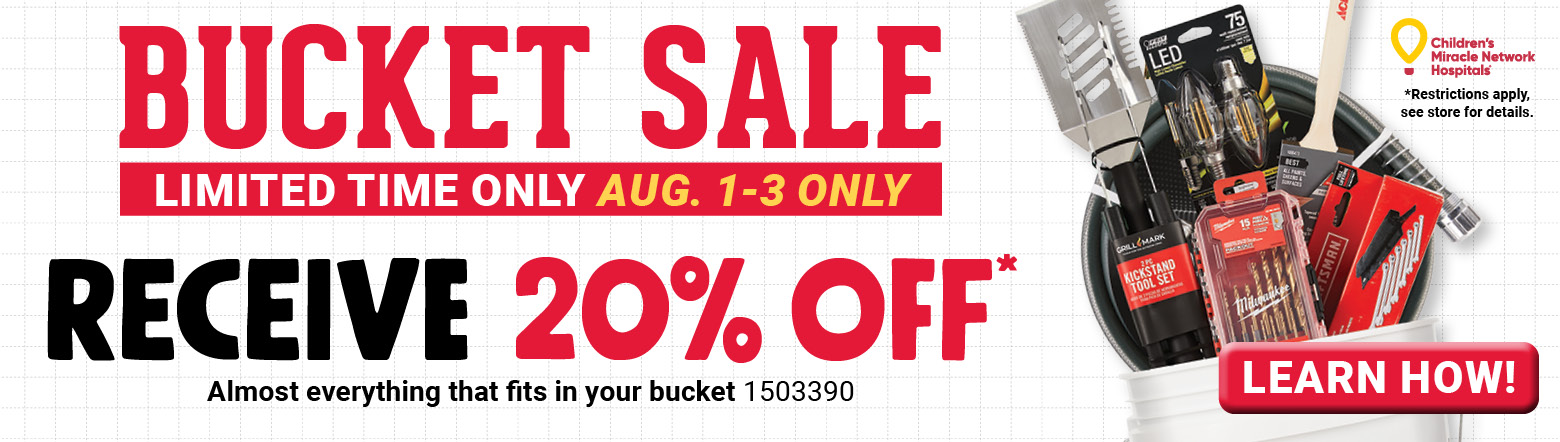 Bucket Sale 2025 Header