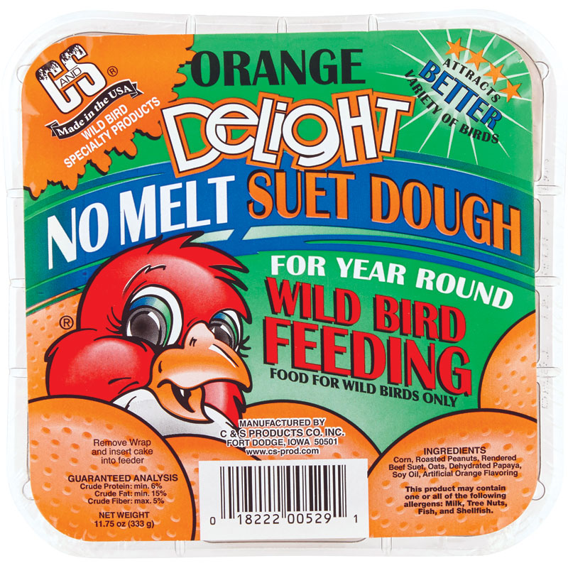 C&S® No Melt Suet Dough Orange Delight, 11.75 Oz.