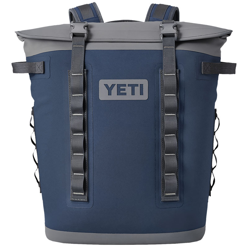 11.6" W x 8.9" D x 17.3" H YETI® Hopper M20 Navy Backpack Cooler