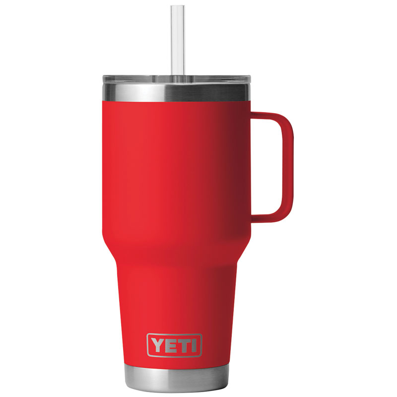 35 Oz. YETI® Rambler with Straw Mug - Rescue Red