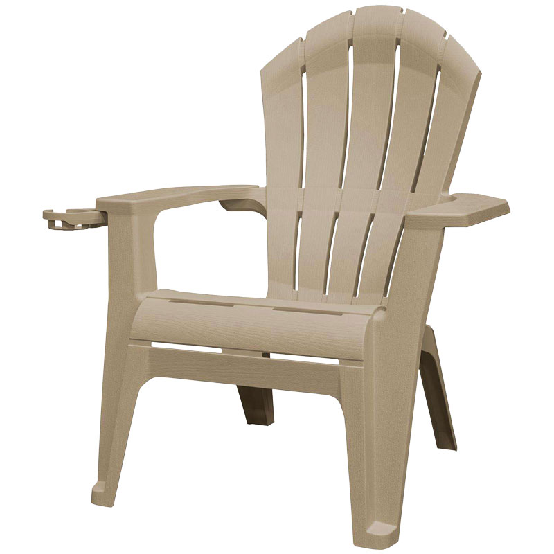 Adams Mfg. RealComfort Deluxe Biscuit Resin Frame Adirondack Chair