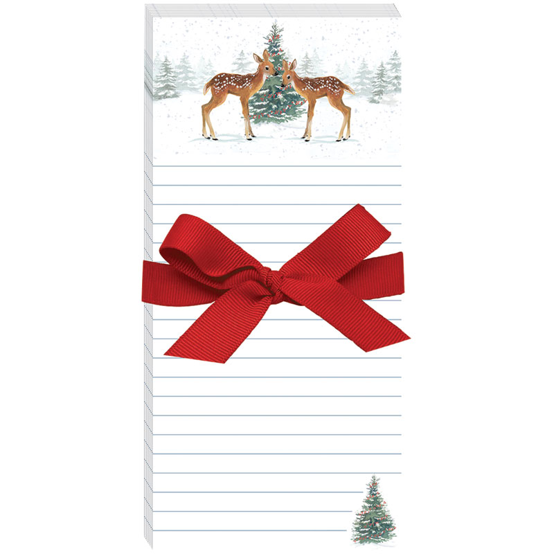 4" x 8.5" Punch Studio Woodland Deer Magnetic List Pad