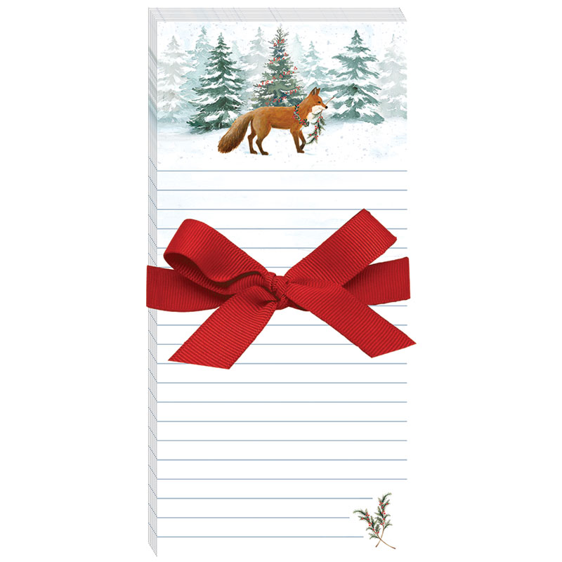 4" x 8.5" Punch Studio Woodland Fox Magnetic List Pad