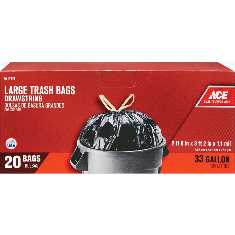20-Ct. 33-Gal. Large Trash Bags