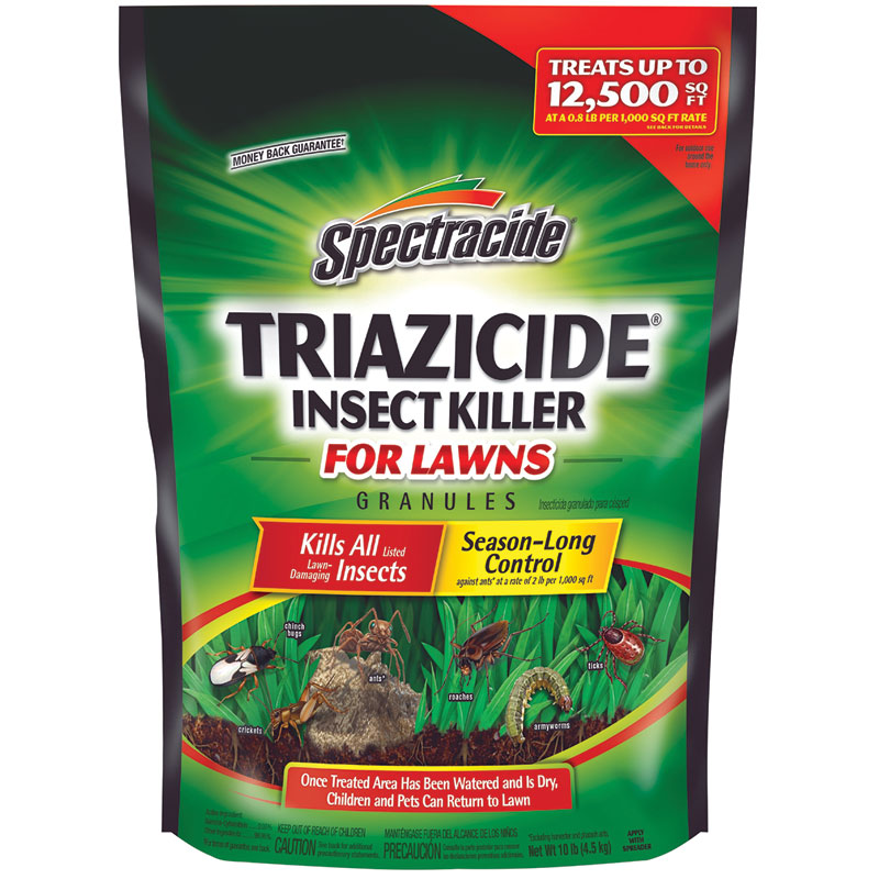 Spectracide® Triazicide® Lawn Insect Killer  10 Lb. Granules, 32 Oz. Ready-to-Spray or  40 Oz. Concentrate