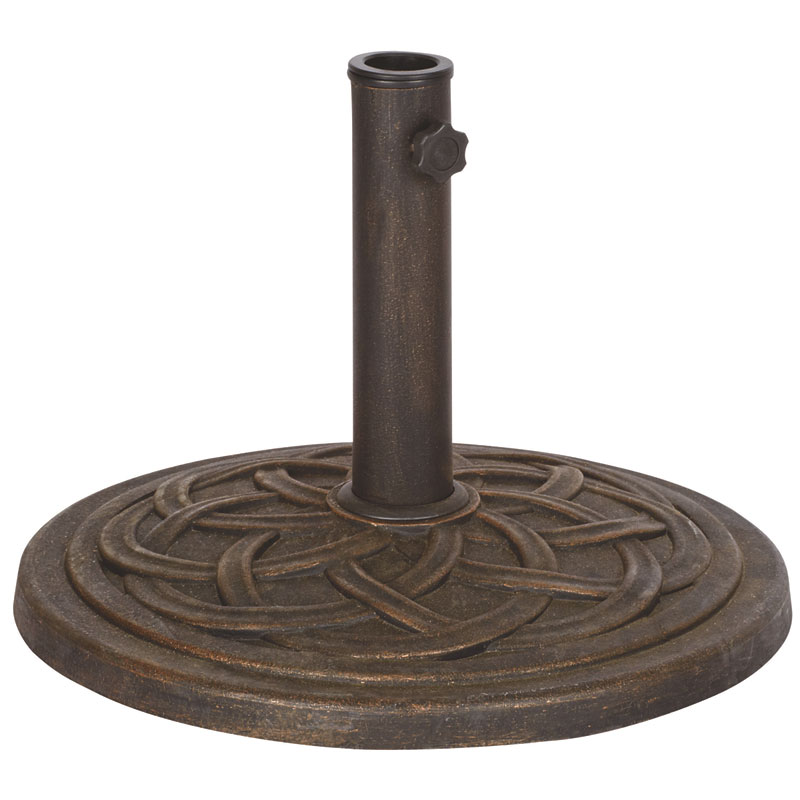 18" Bond® Cast Stone Antique Bronze Umbrella Base