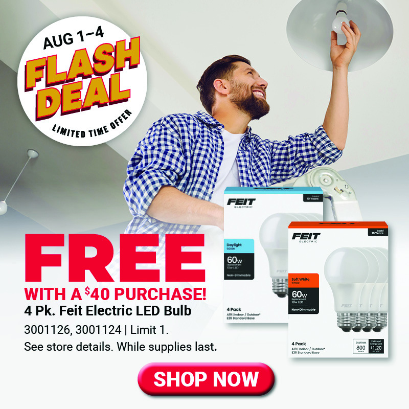 Feit Flash Deal Aug 1-4