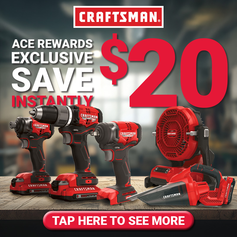 Save $20 Instantly on Select CRAFTSMAN® Power Tools