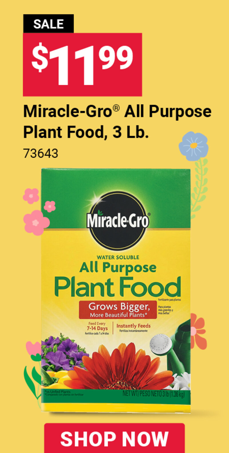 Miracle-Gro® All Purpose Plant Food, 3 Lb.