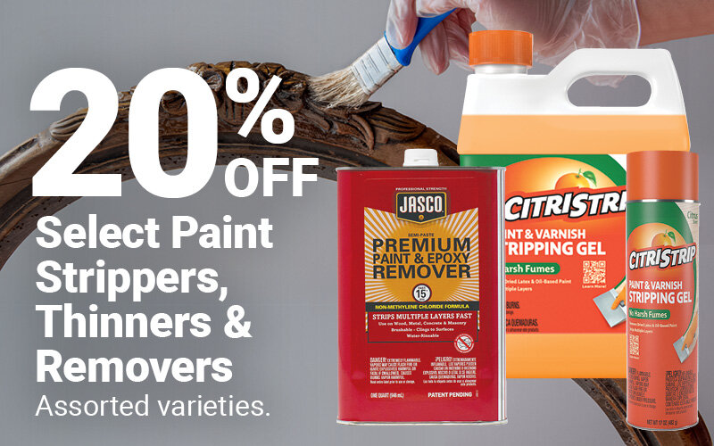 20% Off Select Paint Strippers, Thinners & Removers