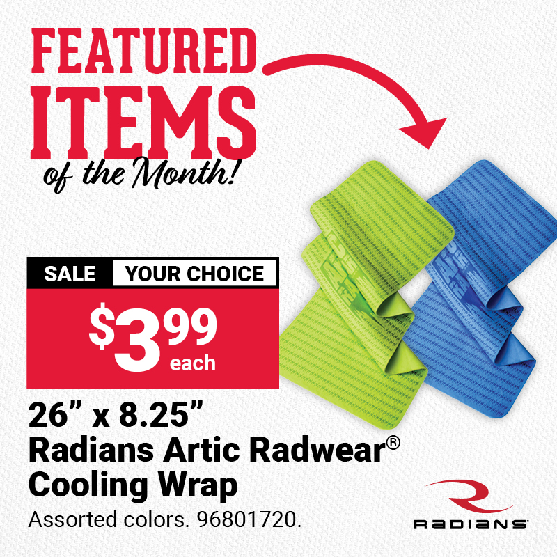 26" x 8.25" Radians Artic Radwear Cooling Wrap Blue