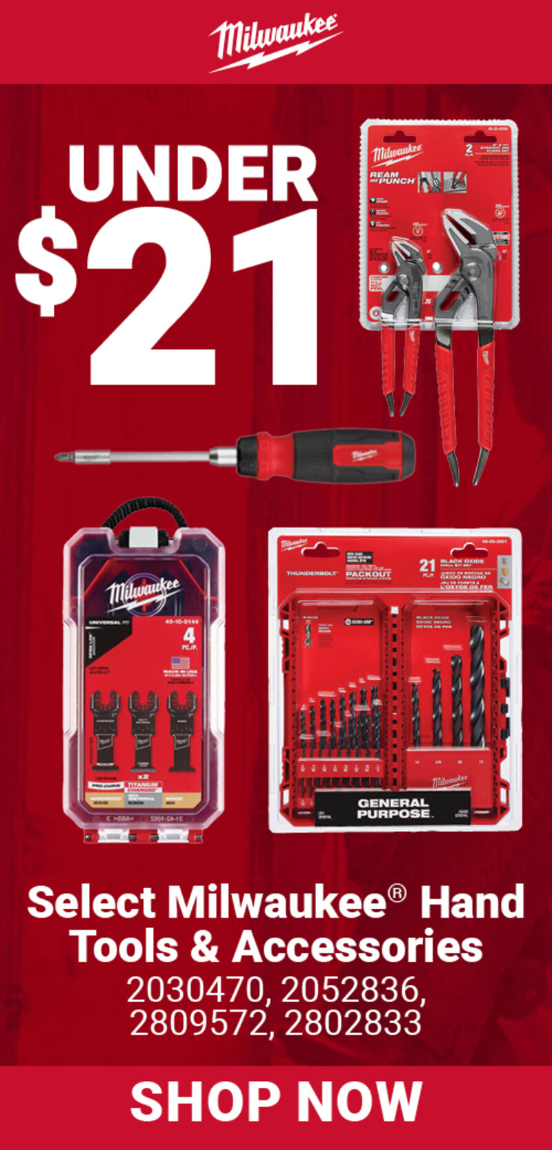 Milwaukee® 4 Pc. Oscillating Multi-Tool Blade Set
