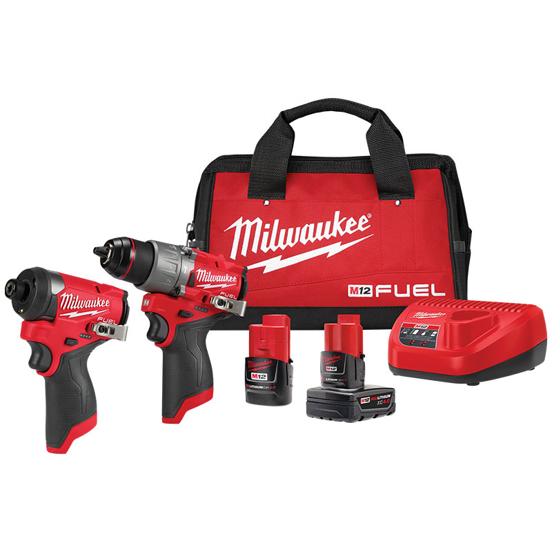 Milwaukee® M12 FUEL™ Brushless Drill/Driver & Impact Driver Kit