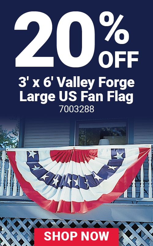 3' X 6' Valley Forge Large Us Fan Flag